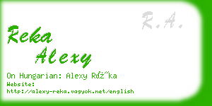 reka alexy business card